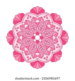 Cosmic whirlwind colour mandala coloring book page. Easy Mandala Coloring Book Pages for Adults to Relax, Experiences Give Relief. Resizeable Vector File.