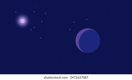 Cosmic Wonders: Illustrations of Planets and Stars in Outer Space