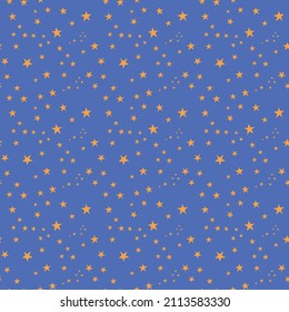 Kosmisches nahtloses Muster. Kinderhintergrund mit grafischen Raumelementen. Vektorgrafik