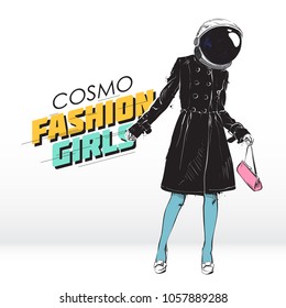 Cosmo fashion illustration. Vector collection.
