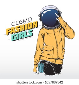 Cosmo fashion illustration. Vector collection.