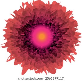 Cosmo flower abstract blend vector transparent background for pattern design