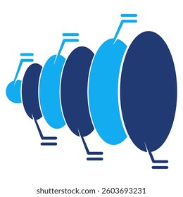 Cosmological Constant icon represented by Cosmological Constant structure Dualtone style.