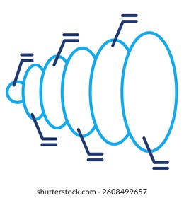 Cosmological Constant icon represented by Cosmological Constant structure Dual Line style.