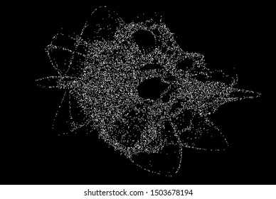 Cosmology futuristic background with chaotic particle dust, cosmic nebula. Conceptual image of Galaxy and space dust.