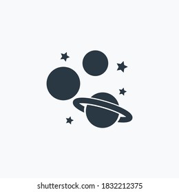 Cosmology icon isolated on clean background. Cosmology icon concept drawing icon in modern style. Vector illustration for your web mobile logo app UI design.