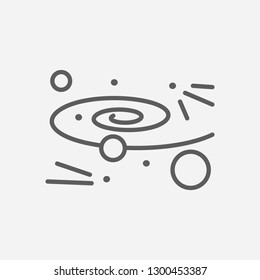 Cosmology icon line symbol. Isolated vector illustration of  icon sign concept for your web site mobile app logo UI design.