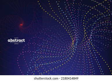 cosmology the particle line dot and spiral communication science project theme background can be use for poster banner website brochure template product presentation package design vector eps.