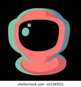 cosmonaut Astronaut helmet icon vector