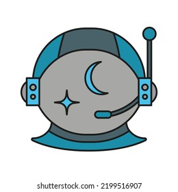 Cosmonaut colored icon. Simple color element illustration. Cosmonaut concept outline symbol design from Cosmos set. Can be used for web and mobile on white background