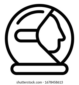 Cosmonaut exploration icon. Outline cosmonaut exploration vector icon for web design isolated on white background