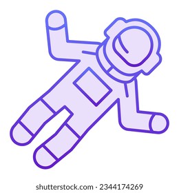 Cosmonaut flat icon. Spaceman violet icons in trendy flat style. Astronaut gradient style design, designed for web and app. Eps 10