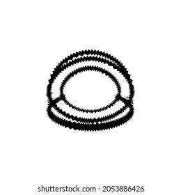Cosmonaut hat line icon. Simple style space science poster background symbol. Logo design element. T-shirt printing. Vector for sticker.
