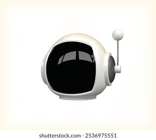 cosmonaut helmet 3d icon. Space Helmet 3d illustration