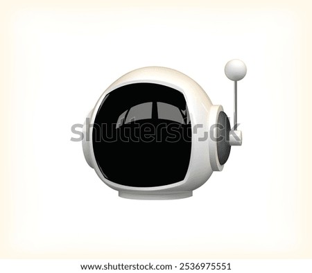cosmonaut helmet 3d icon. Space Helmet 3d illustration