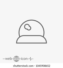 cosmonaut helmet vector icon