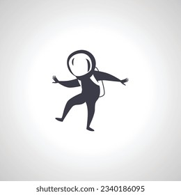 cosmonaut icon. Astronaut cartoon icon