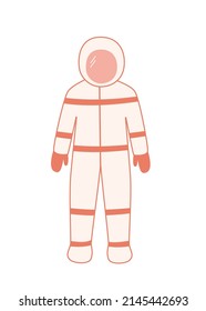 Cosmonaut icon. Astronaut in a spacesuit, cartoon illustration isolated on white