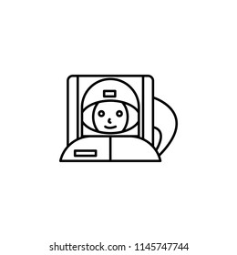 cosmonaut icon. Element of space for mobile concept and web apps illustration. Thin line icon for website design and development, app development