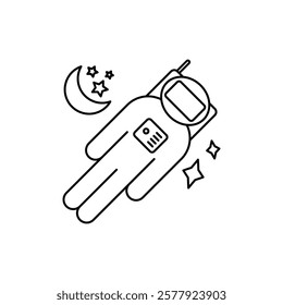 Cosmonaut icon Flat illustration sign