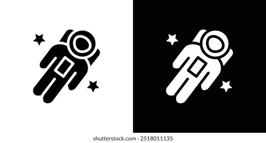 Cosmonaut icon logo set vector