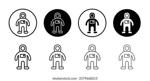 Cosmonaut icon Outline thin set pack series