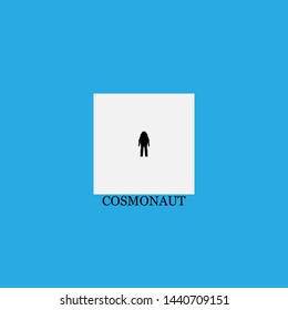 cosmonaut icon sign signifier vector
