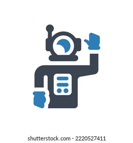 Cosmonaut icon (Simple vector illustration)