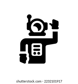 Cosmonaut icon (Simple vector illustration)