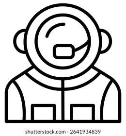 Cosmonaut icon Thin line vector design