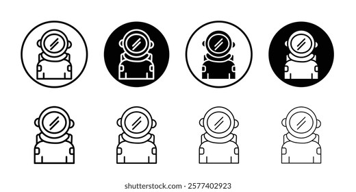 Cosmonaut icon Vector logo set flat