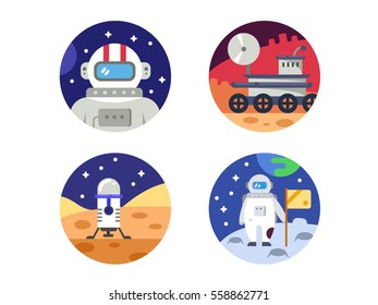 Cosmonaut icons pixel perfect