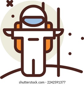 ilustración cosmonauta con estilo plano