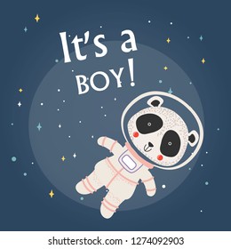 cosmonaut and the inscription is a boy