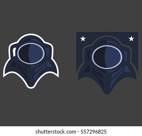 Cosmonaut logo illustration made in 2 ways