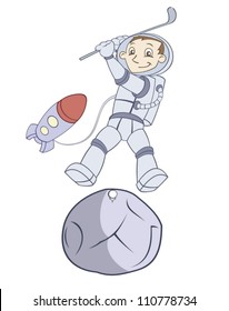  Cosmonaut plays golf