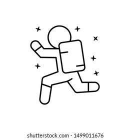 Cosmonaut, run, star icon. Element of astronaut icon