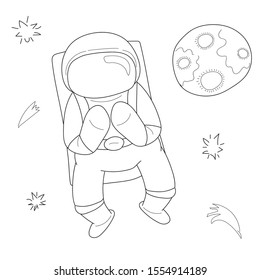 cosmonaut in the space, spaceman