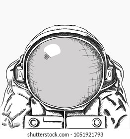 cosmonaut in space. Vector illustration