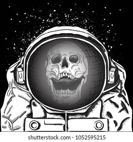 cosmonaut in space. Vector illustration