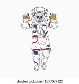 cosmonaut in space. Vector illustration