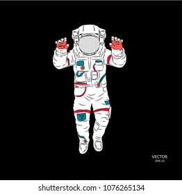 cosmonaut in space. Vector illustration