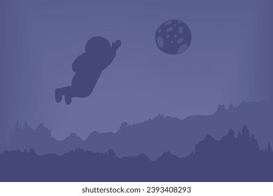 Cosmonaut in space vector illustration design.