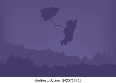 Cosmonaut in space vector illustration design.