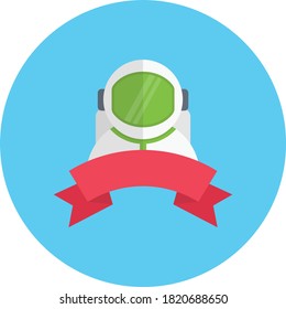 cosmonaut vector flat color icon