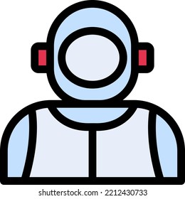 cosmonaut  Vector illustration on a transparent background.Premium quality symmbols.Stroke vector icons for concept and graphic design.