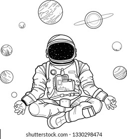 Cosmonaut yoga pose