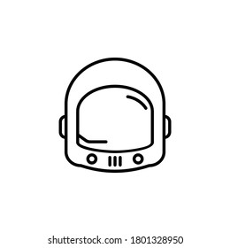 cosmonautic helmet line icon. Signs and symbols can be used for web, logo, mobile app, UI, UX