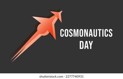 cosmonautics day. Template for background, banner, card, poster 