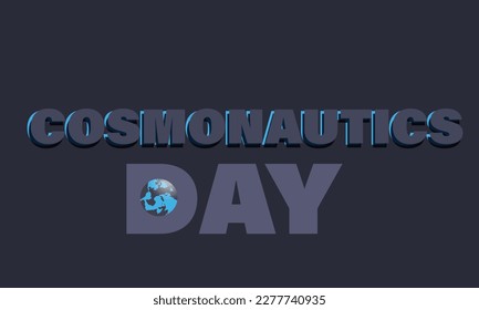 cosmonautics day. Template for background, banner, card, poster 